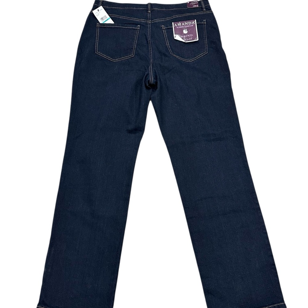 Gloria Vanderbilt 16 XL Jeans Navy Blue Stretch Slimming Amanda High Rise NWT - Picture 5 of 11